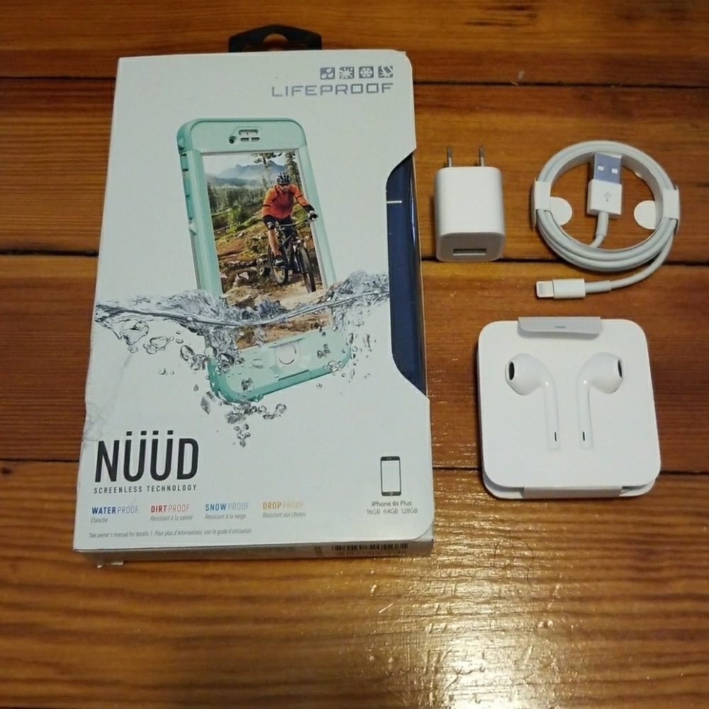Lifeproof Nüüd Case Iphone 6s Plus & charger!